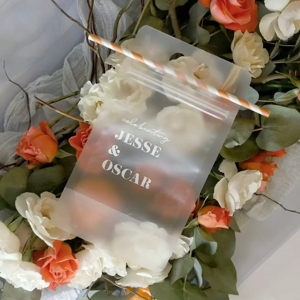 wedding drink pouches custom your drink pouch for your event 