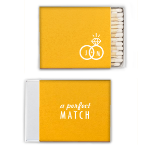 Celebrate unity with the Diamond Ring Initials Wedding Match. This elegant design intertwines a sparkling diamond and a classic band, symbolizing an unbreakable bond. Each circle cradles the couple's initials, beautifully illustrating their joined lives. Perfect for weddings, it's a sophisticated emblem of love and commitment.