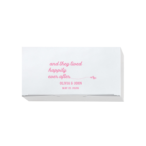 ForYourParty's personalized Satin Fuchsia Cake Box with Satin Fuchsia Foil has a Sketchy Heart Line graphic and is good for use in Frames, Hearts, Wedding themed parties and couldn't be more perfect. It's time to show off your impeccable taste.