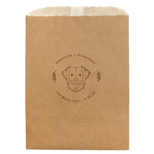 ForYourParty's elegant Ivory Cookie Bag with Matte Navy Foil has a Golden Retriever graphic and is good for use in Animals themed parties and are a must-have for your next event—whatever the celebration!