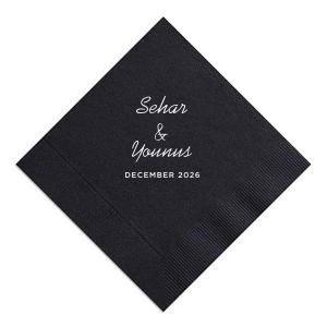 Modern Script Wedding Napkin