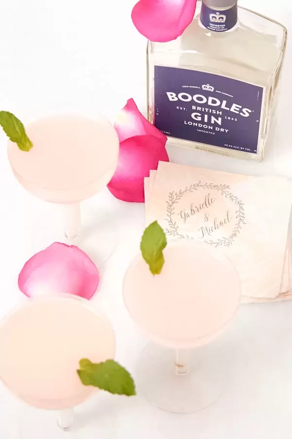 gin and rose spring cocktail