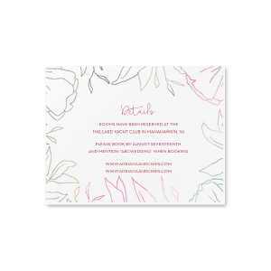 The ever-popular Full Color with Foil Details Card is printed with Full Color Digital Print Design, Shiny Amethyst Imprint Foil and is printed on a 115 lb. Smooth Natural White paper stock and couldn't be more perfect. It's time to show off your impeccable taste.