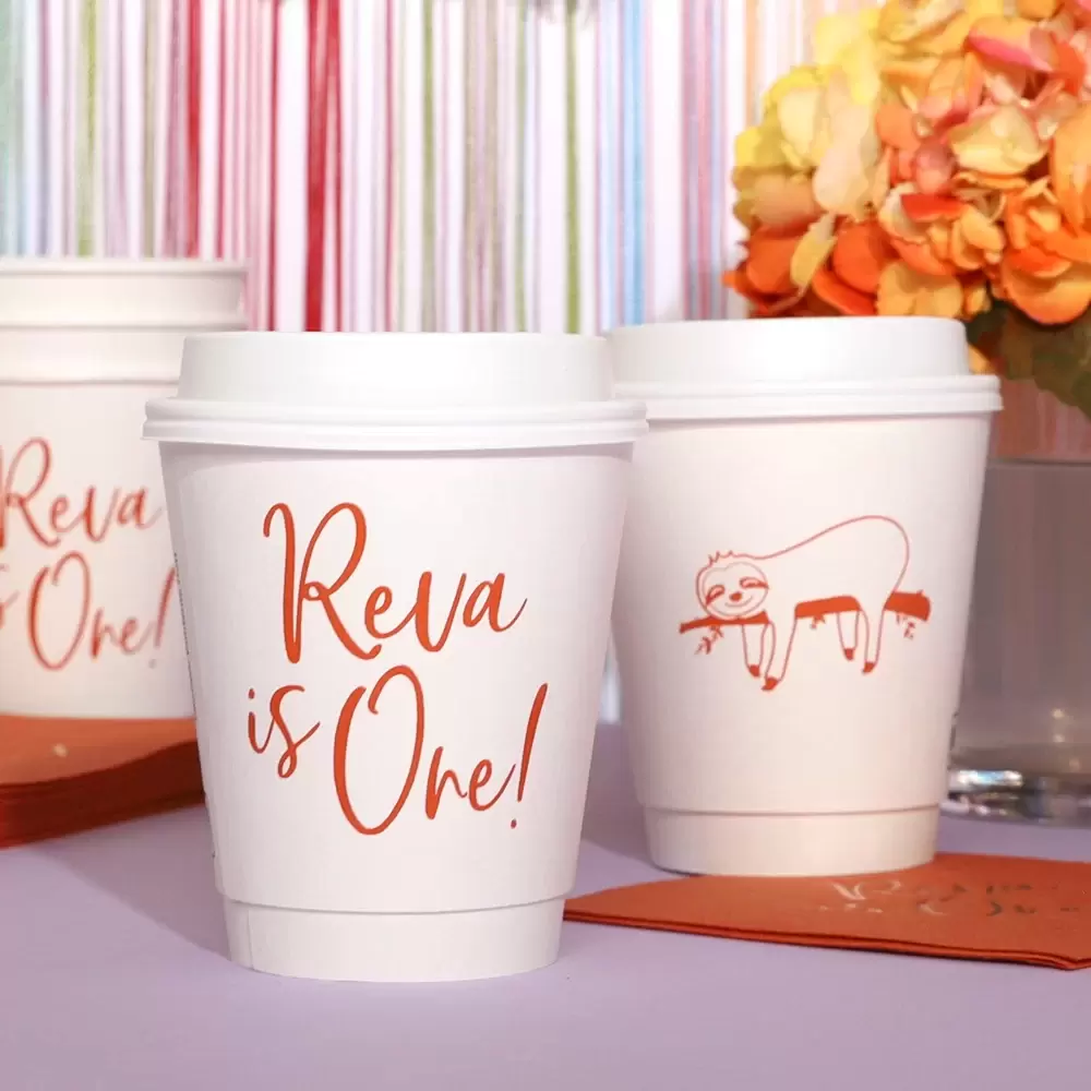 add personalized paper cups to your child's birthday party supplies with For Your Party
