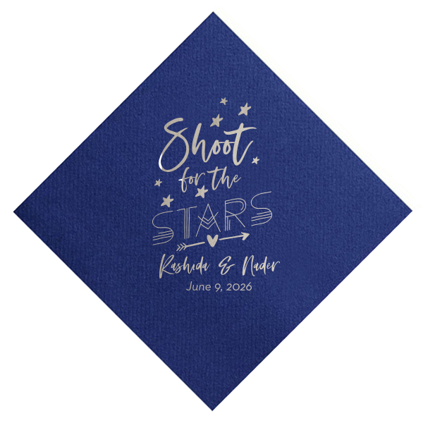 ForYourParty's personalized Watercolor Blue Sky Cocktail Napkin with Matte White Foil will add that special attention to detail that cannot be overlooked.