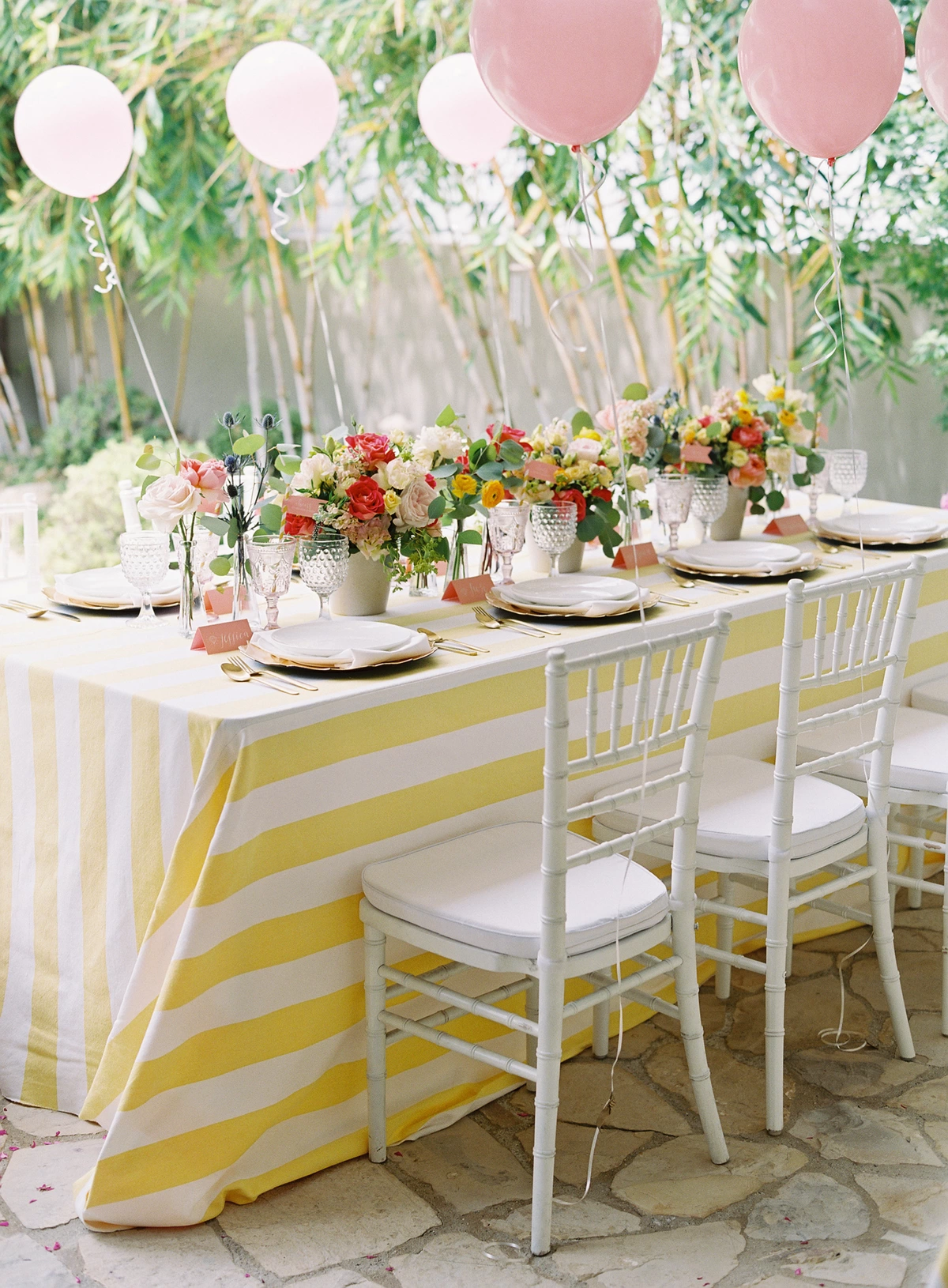 Pink and Yellow Bridesmaid Brunch