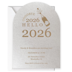 Be creative and invite your guests with this amazing-looking Champagne Hello New Year Invite. It definitely comes together with a good vibe that your guests will love.
