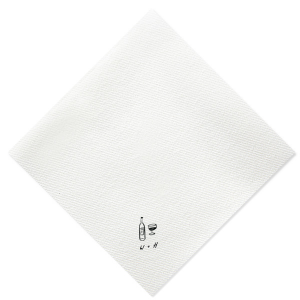 Infuse your celebration with the refined simplicity of the Vino Duo Sketch Napkin. This minimal yet trendy design features a hand-drawn wine glass and bottle, capturing the essence of a good time. Below, add a personalized touch with your initials in a handwritten-style font, perfect for toasting to love and life at a wedding, engagement party, or birthday gathering.