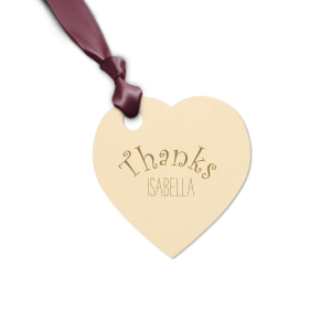 Add a whimsical touch to your presents with our personalized butterfly-shaped gift tag, impeccably crafted using letterpress printing techniques. This charming tag is printed in the colors of your choice.