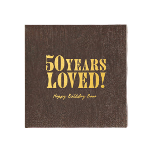 Our Many Years loved napkins are a special way to celebrate a milestone birthday. They feature a simple yet elegant design with a heartfelt message. Perfect for any birthday party, they will add a touch of love and warmth to your celebrations.