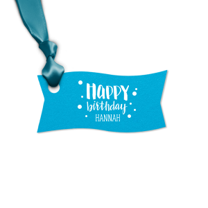 Add a burst of joy to every gift with the Happy Birthday Bubble Gift Tag, where 'Happy.' pops in a buoyant font, and 'birthday' flows in cheerful script. The celebrant's name and surrounding bubbles evoke the effervescence of a perfect celebration.
