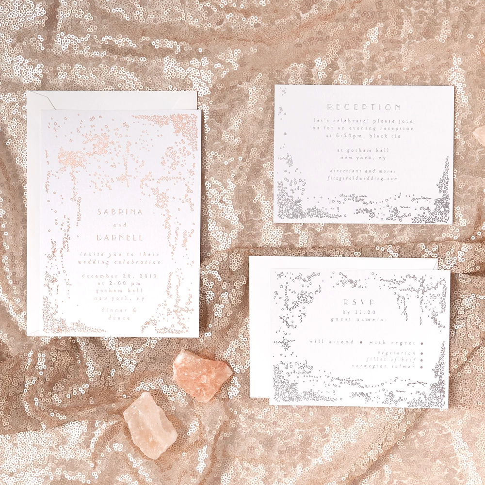 Eye-catching wedding invitations give your wedding guests a sneak peek to your wedding day style.