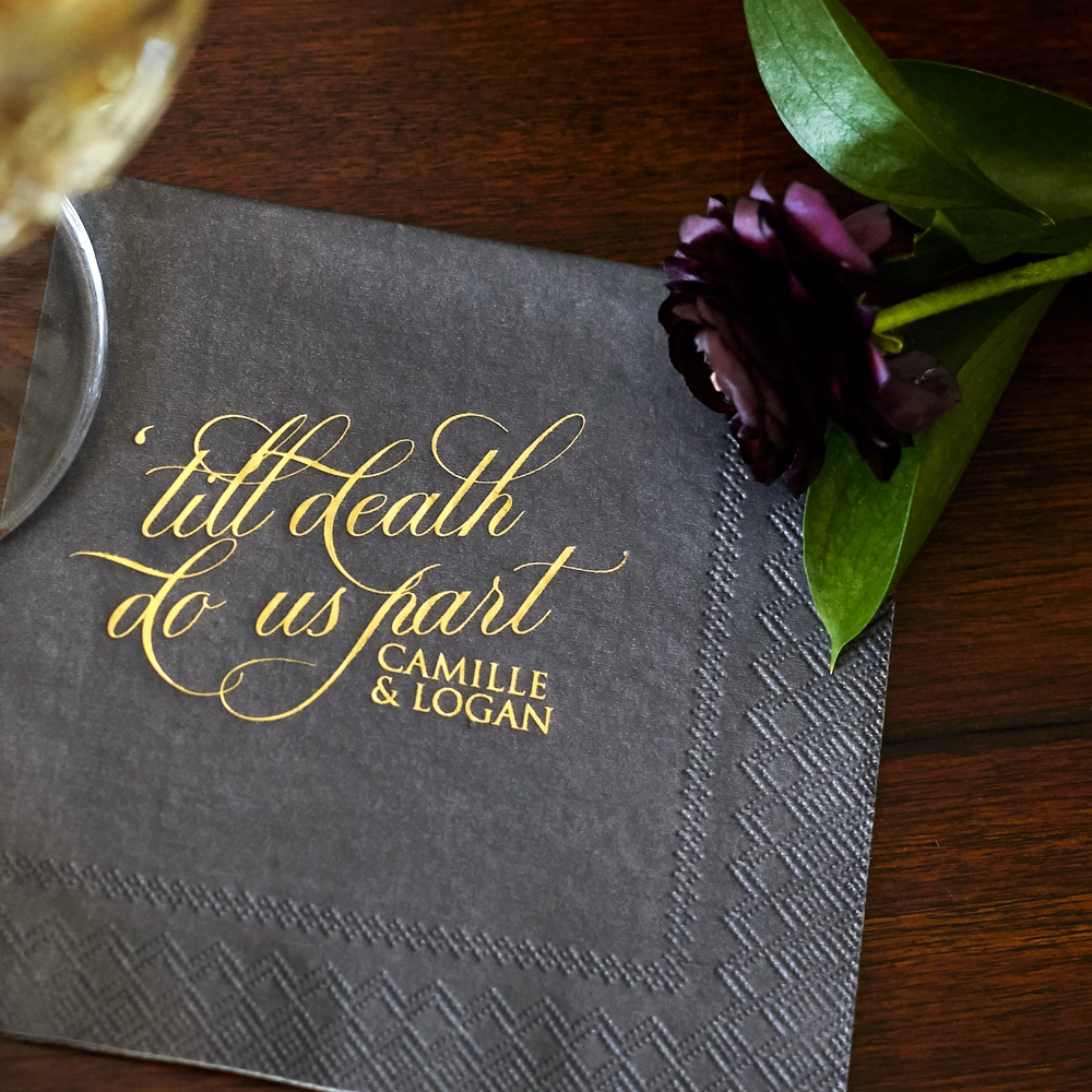 design custom wedding napkins with For Your Party