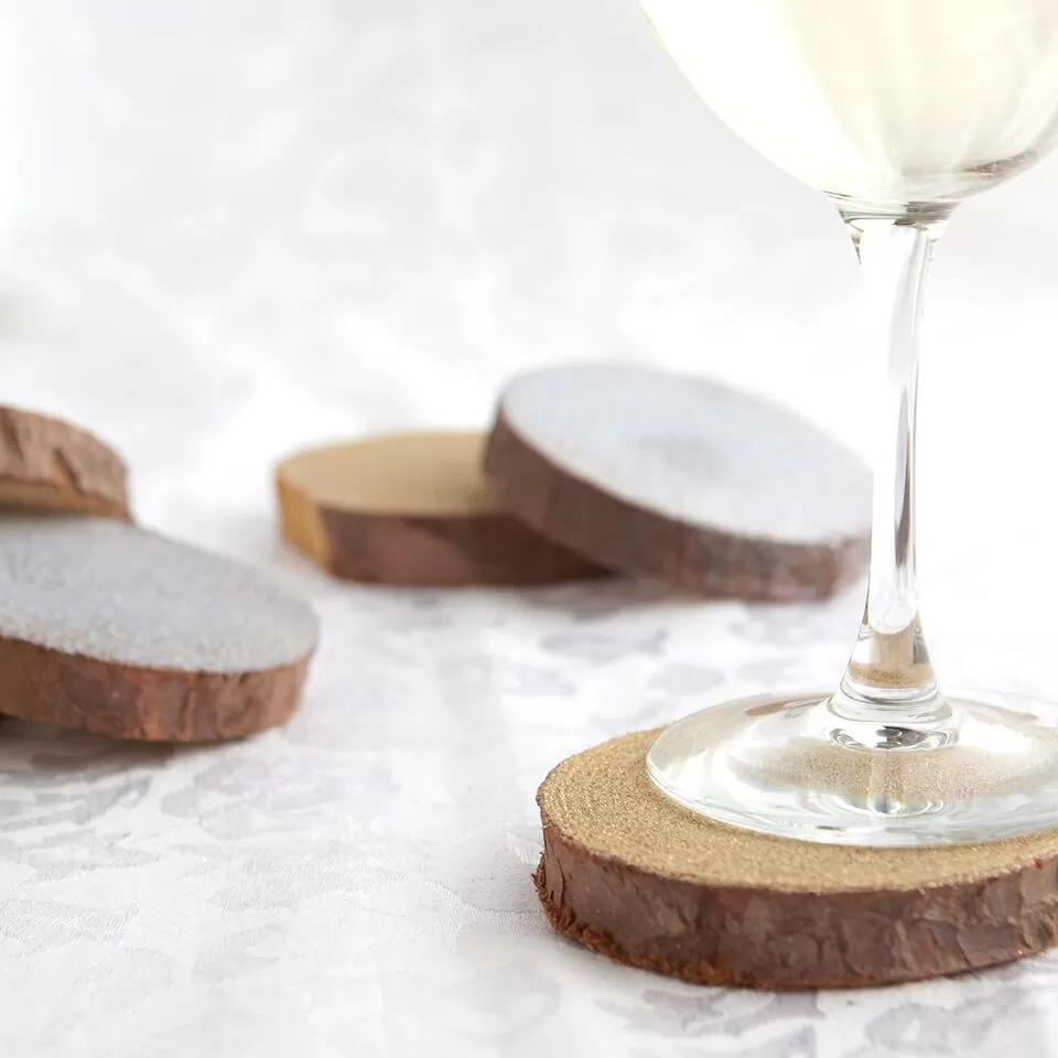 DIY Glitter Coasters by For Your Party