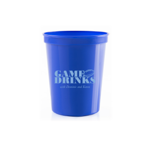 Our beautiful custom Powder Blue 16 oz Stadium Cup with Matte Royal Blue Ink Cup Ink Colors has a Football graphic and is good for use in Sports themed parties and will add that special attention to detail that cannot be overlooked.