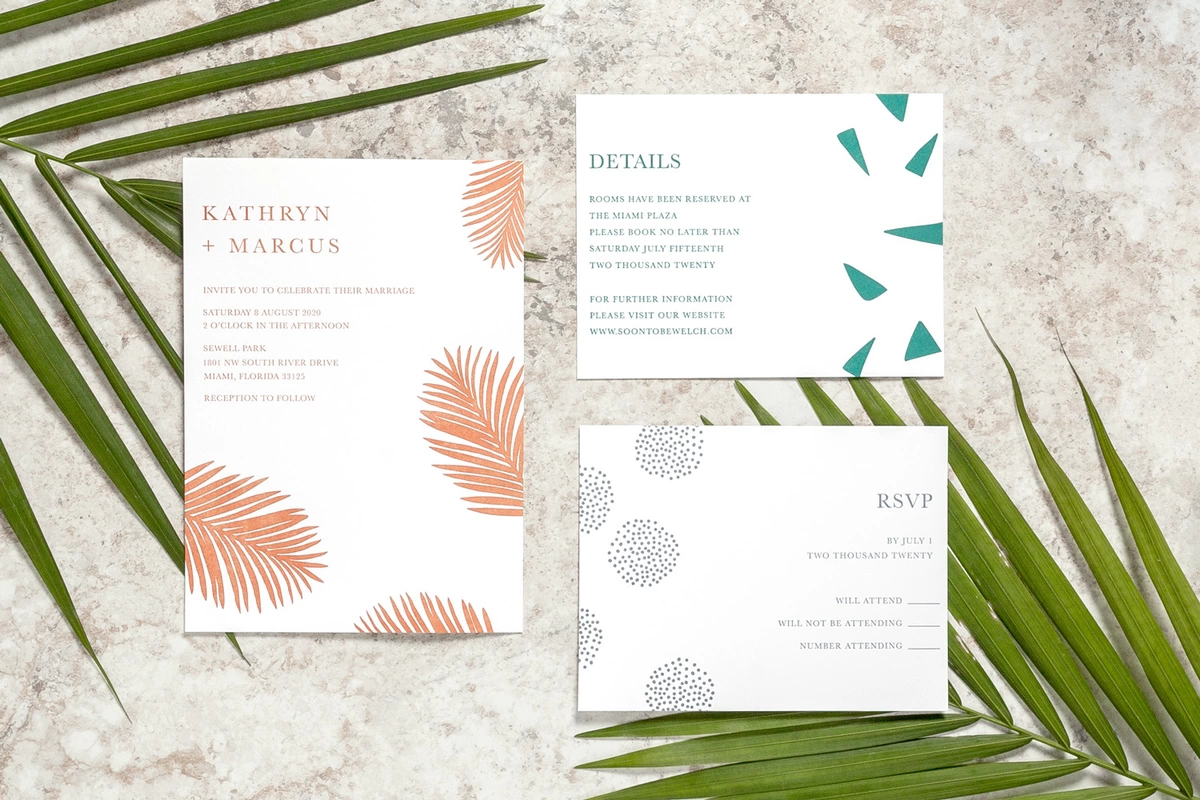 letterpress printed invitations and letterpress printed detail cards