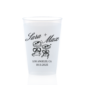 Wedding Glass & Bow Cup
