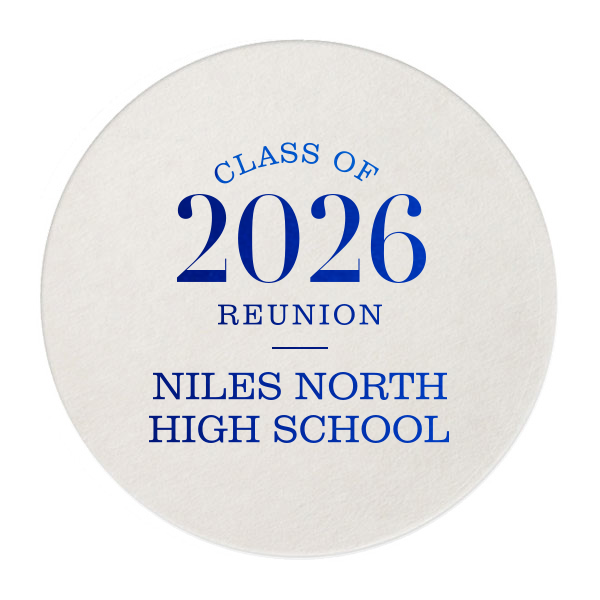 ForYourParty's personalized White Square Coaster with Shiny Royal Blue Foil will give your party the personalized touch every host desires.