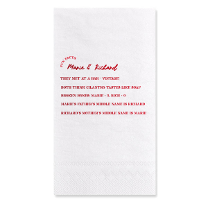 ForYourParty's elegant Merlot Cocktail Napkin with Matte Ivory Foil couldn't be more perfect. It's time to show off your impeccable taste.