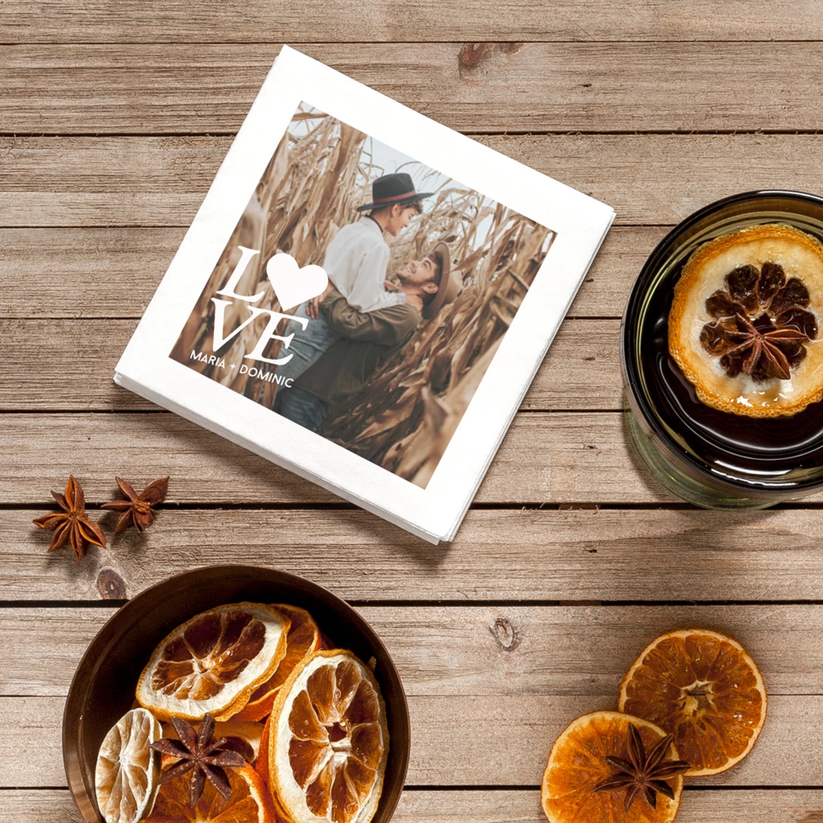 Shop the Sweet Harvest Collection Custom Photo/Full Color Cocktail Napkins