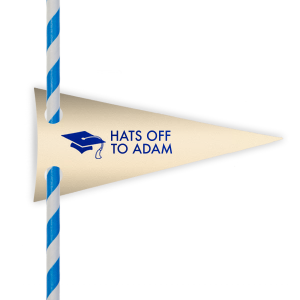 Add a touch of pomp to every sip with the Graduation Cap Straw Tag, featuring a cap and tassel in mid-toss. Customize with cheers and the grad's name for a playful twist on the traditional toast, making each drink a mini celebration.