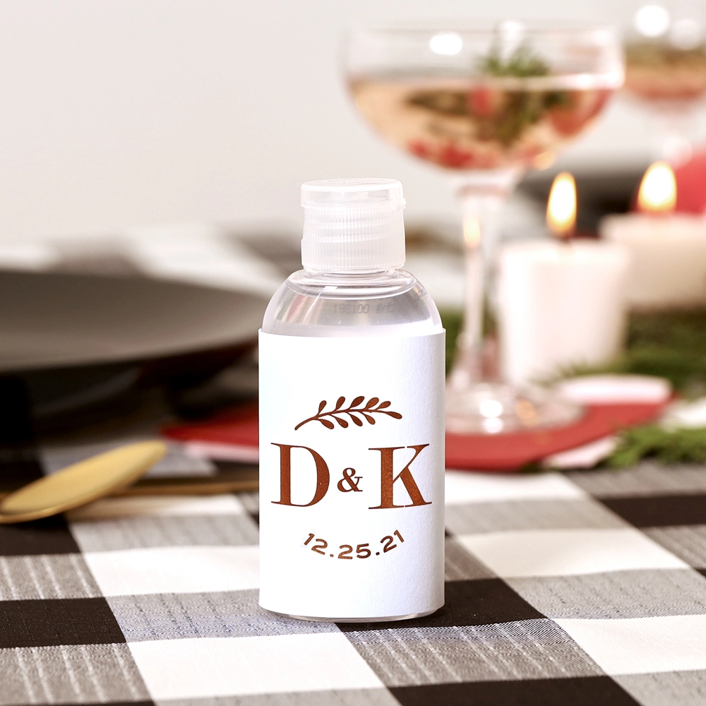 Provide your guests with custom hand sanitizer this Thanksgiving