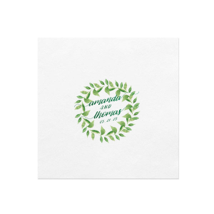 ForYourParty's personalized White Borderless Custom Photo + Foil Cocktail Napkin with Shiny Leaf Foil are a must-have for your next event—whatever the celebration!