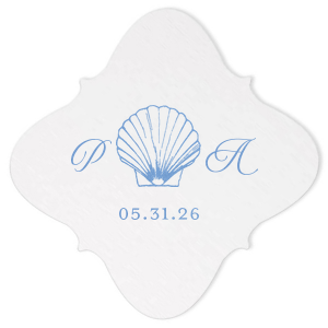 Your next party event will be a hit with the Seashell Monogram Coaster. The design features a beautiful shell flanked by monogram initials. Our customizer makes it easy to personalize the design to best match your unique sense of style.