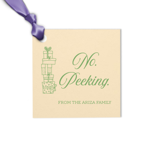 Our custom Poptone Mint Square Gift Tag with Shiny Convertible Red Foil has a Present Pile graphic and is good for use in Holiday, Christmas, Kid Birthday themed parties and can't be beat. Showcase your style in every detail of your party's theme!