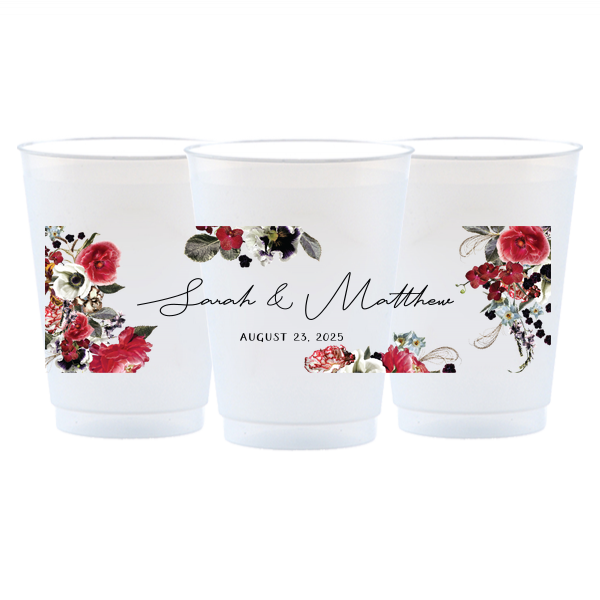 Baroque Floral Photo Full Color Custom Cup