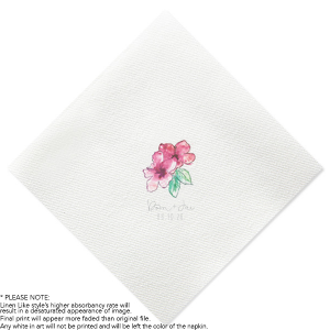 Please use your computer to upload your own 4 color image or customize this napkin and add to cart.