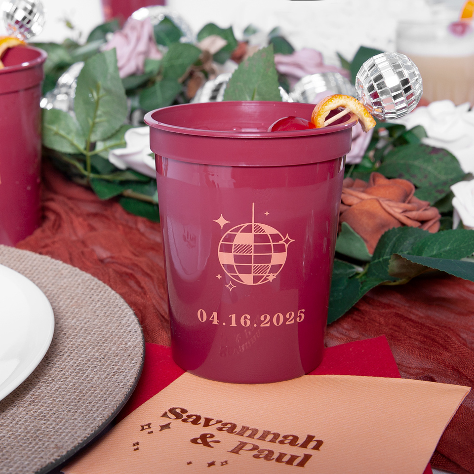 Retro Wedding Disco Ball Cup