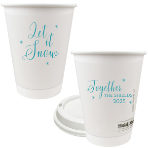 Personalized Matte Periwinkle Ink 12 oz Paper Hot Cup with Lid with Matte Periwinkle Ink Cup Ink Colors will look fabulous with your unique touch. Your guests will agree!