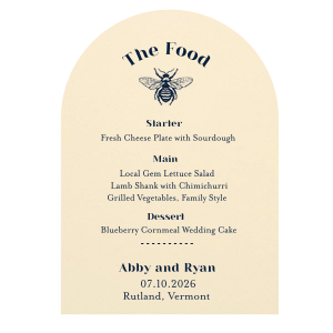 Personalize your party like never before. Now you have a chance to meet this beautiful The Food Bee Arch Menu with amazing graphics suitable for every occasion. Be ready, you'll receive a lot of compliments! 