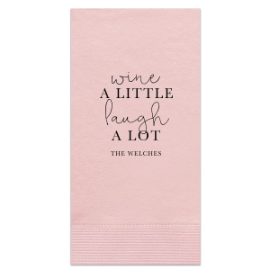 Our personalized Ballet Pink Cocktail Napkin with Matte Black Foil are a must-have for your next event—whatever the celebration!