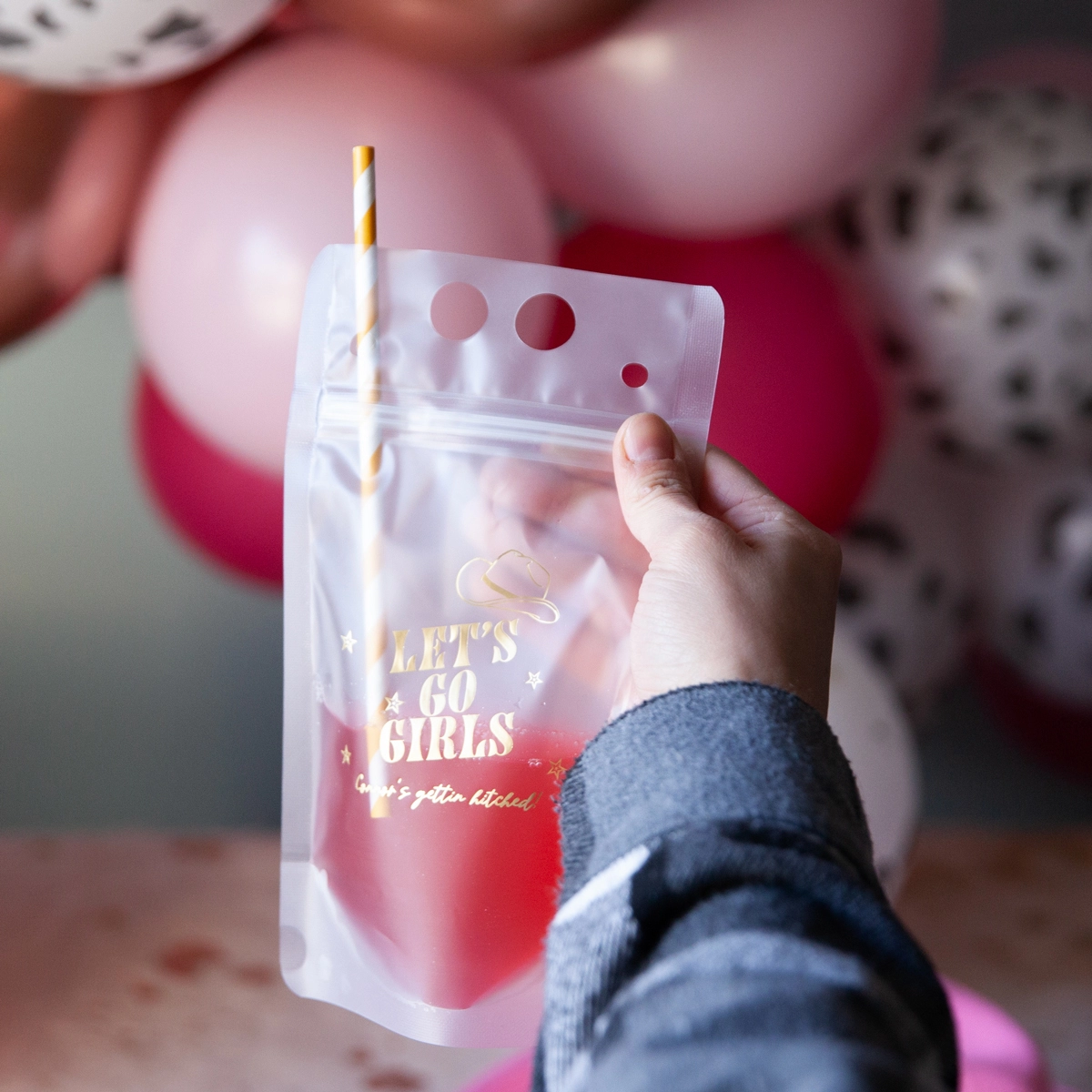 cowgirl bachelorette custom drink pouch