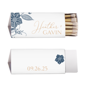 ForYourParty's elegant White Riviera Custom Photo Matchbox with Matte Kraft/Latte Ink Digital Print Colors can be personalized to match your party's exact theme and tempo.