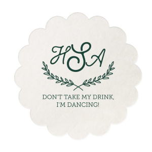 Monogram Don't Take My Drink Coaster