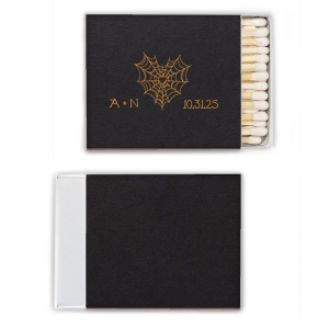 Show your love for the season with the elegant Web Heart Match! Perfect for spooky events and gatherings, catch the attention of your guests with personalized text alongside an elegant heart shaped spider web.