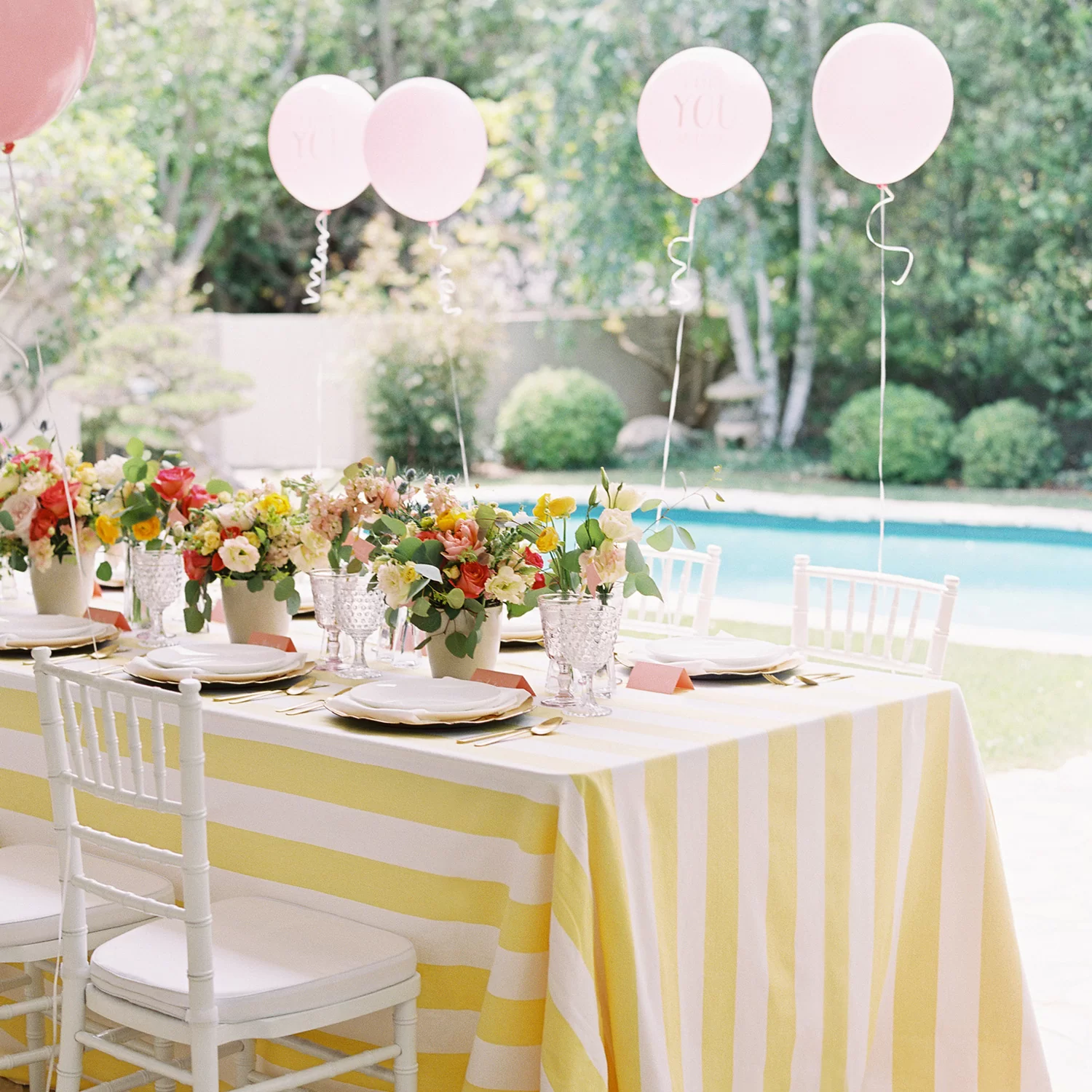 Pink and Yellow Bridesmaid Brunch