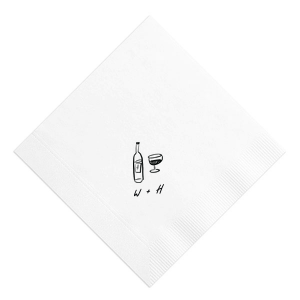 Vino Duo Sketch Napkin