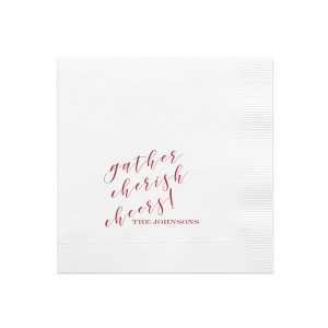 ForYourParty's elegant Leaf Sand Cocktail Napkin with Matte Merlot Foil can't be beat. Showcase your style in every detail of your party's theme!