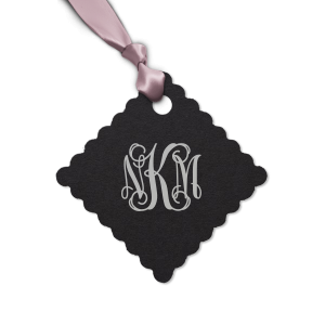 Adorn your gifts with the Elegant Monogram Gift Tag, where regal, scrolling initials form a monogram of distinction. This design exudes sophistication, transforming each present into an extension of refined taste and timeless grace.