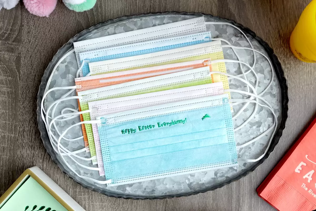 Easter themed face masks from For Your Party help you gather more safely