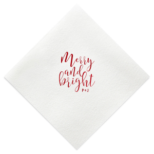Merry And Bright Christmas Napkin