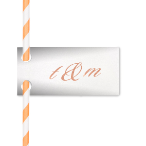 Sip in style with the Fancy Ampersand Initials Tag where scripted initials meet a lavish ampersand. This elegant accessory adds a flourish to your drinks, making each clink a sophisticated celebration of the couple's union.