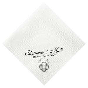 Disco Sparkle Wedding Napkin