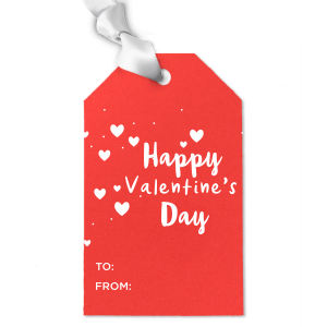Valentine's Day With Hearts Tag