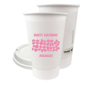 Turn back time at your birthday party with the Retro Floral Groove Cup, personalized with your name in a funky, retro-inspired font, and decked out with a groovy '70s floral pattern. A hip and nostalgic way to raise a toast on your special day.