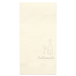 Leave a lasting impression on your guests with the Embossed Wine Bottle Napkin. The simple yet elegant design is embossed into the napkin style, size and color of your choice, making this an unforgettable hit at your next party! 